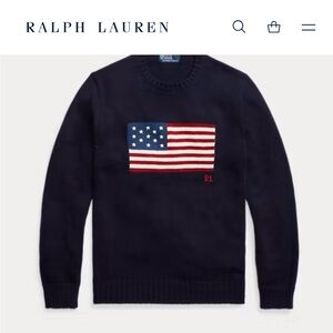 Polo by Ralph Lauren Navy Iconic Flag Sweater